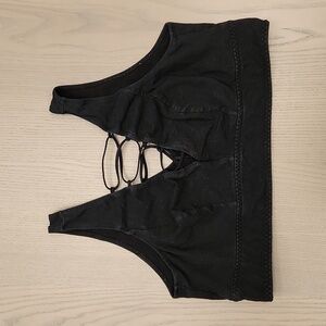Torrid size 2X Black Bralette with Criss-cross Strappy Detail